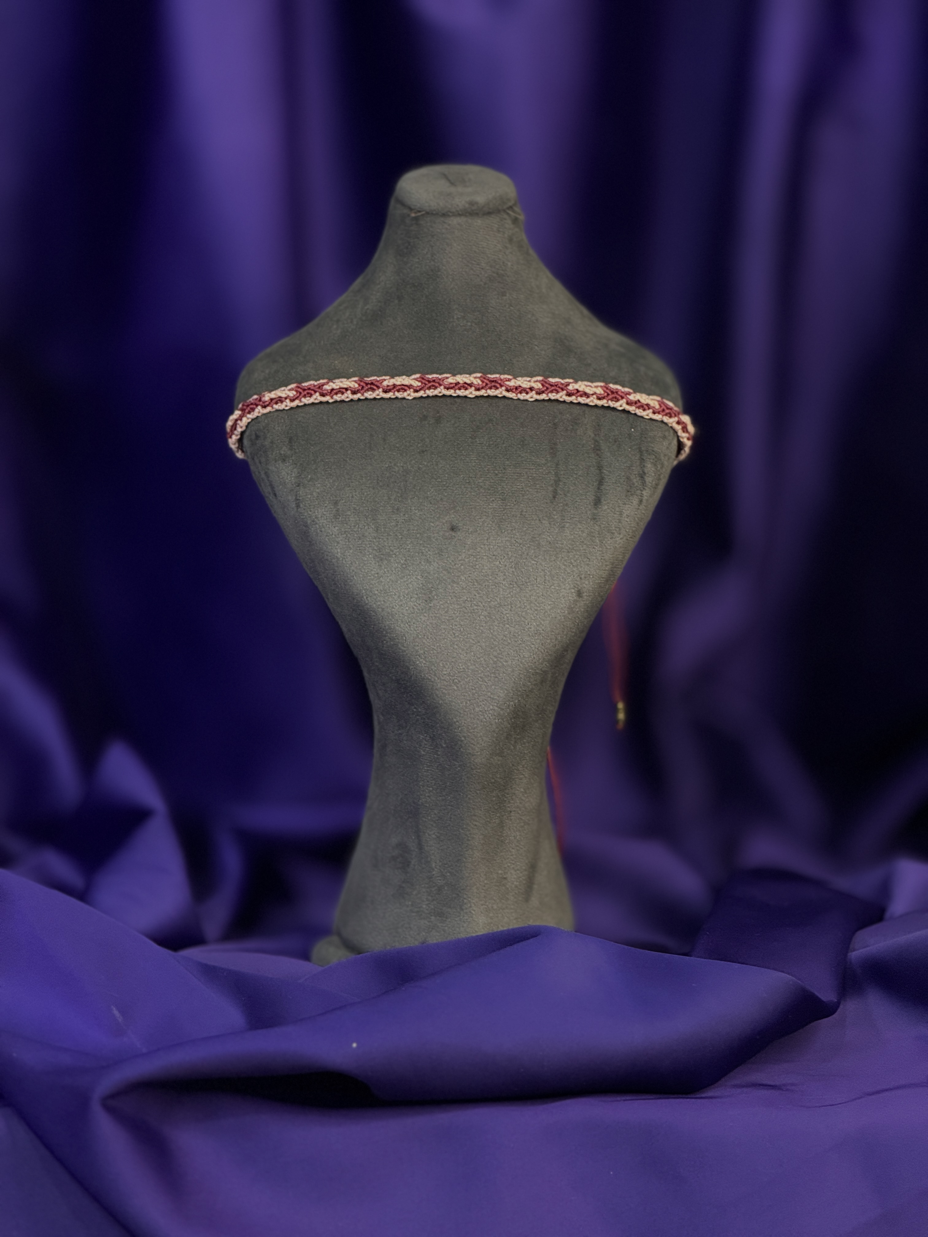 گردنبند چوکر بافت میکرومکرومه ، کد ۴۳